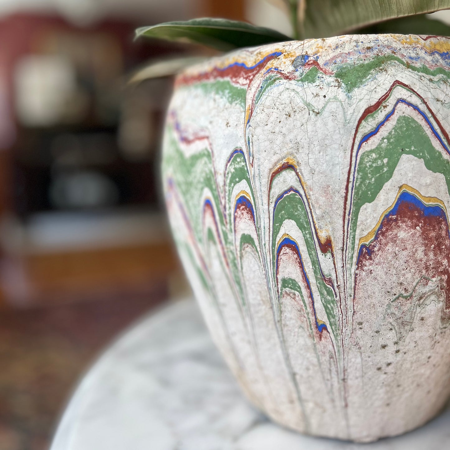 Large Multi-Color Ozark Roadside Tourist Vase